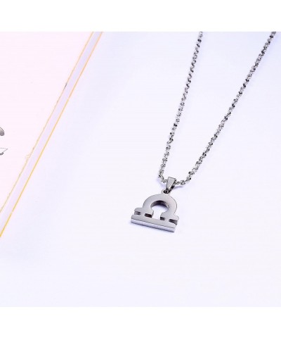 Stainless Steel Zodiac Star Sign Astrology Necklace Birthday Gift for Her Libra $6.62 Necklaces