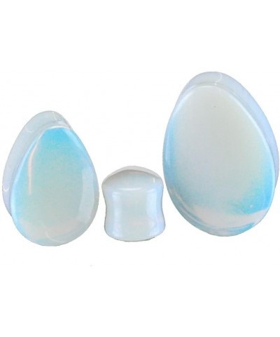 Opalite Stone Teardrop Plugs - Sold as a Pair 7/8" (22mm) $9.24 Body Jewelry