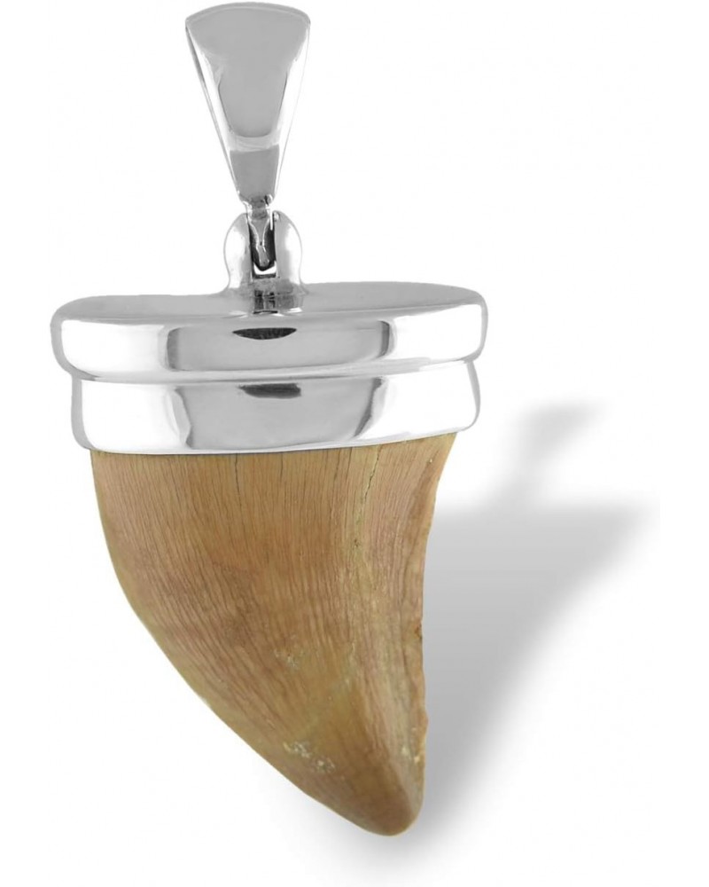 Fossil Mosasaurus Tooth Pendant in Sterling Silver $34.56 Pendants