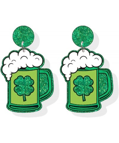 Shamrock Earrings for Women St Patricks Day Earrings Green Leaf Earrings Beer Earrings Irish Holiday Jewelry Gifts G:beer ear...