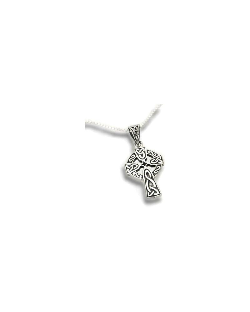 Celtic Knot Sun Cross Sterling Silver Pendant with 18" Necklace $12.80 Necklaces