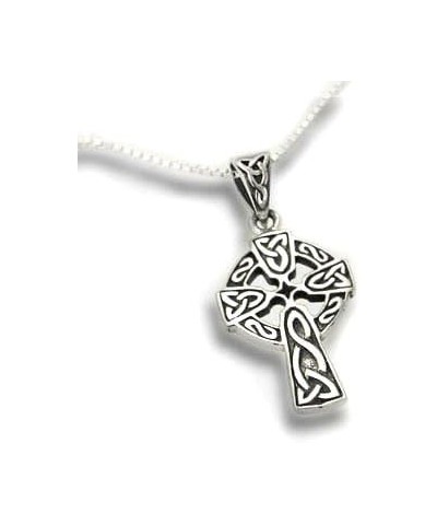 Celtic Knot Sun Cross Sterling Silver Pendant with 18" Necklace $12.80 Necklaces