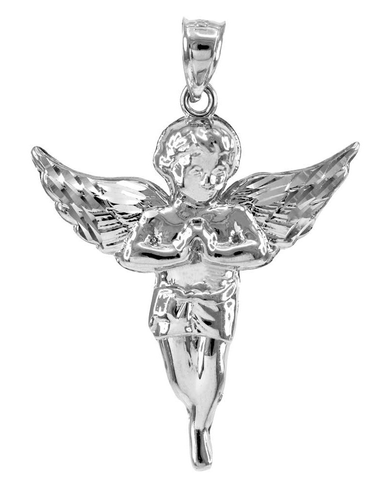 .925 Sterling Silver Angel Heavenly Guardian Pendant Charm - Choice of Pendant Size 34.54 Millimeters $21.45 Pendants