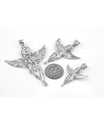 .925 Sterling Silver Angel Heavenly Guardian Pendant Charm - Choice of Pendant Size 34.54 Millimeters $21.45 Pendants