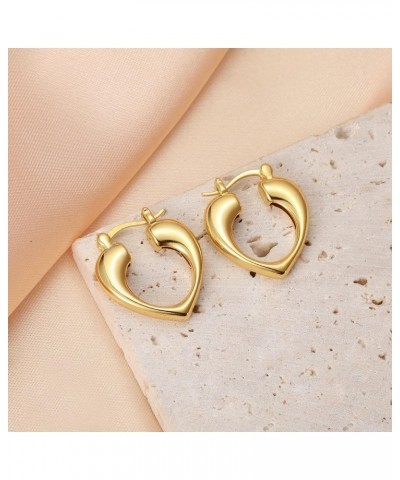 Gold Earrings for Women Girls, 14K Gold Plated Lightweight Gold Hoop Earrings Hypoallergenic Gold Earrings for Women Trendy F...