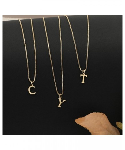 Gold Initial Necklaces for Women Teen Girls，Dainty 14k Gold Plated Letter Necklaces Cute Tiny A-Z Letter Pendant Necklace Tre...