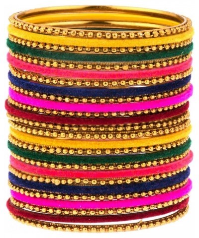 Indian Bangles for Women Indian Oxidized Jewelry for Navratri Boho Oxidized Indian Jewelry Velvet Bangles Set Bracelets Jewel...