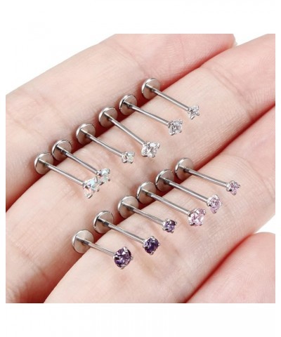 20G 18G 16G Threadless Push in Medusa Piercing Jewelry Nose Rings Studs Stainless Steel Labret Jewelry Monroe Lip Rings Studs...