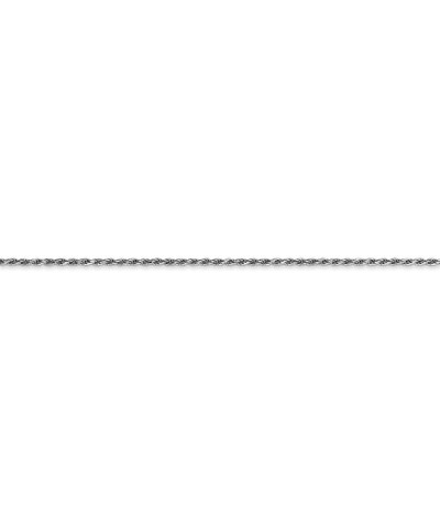 Solid 10k White Gold 1.15mm Diamond-Cut Rope Chain Necklace - with Secure Lobster Lock Clasp 8.0 Inches $121.80 Necklaces