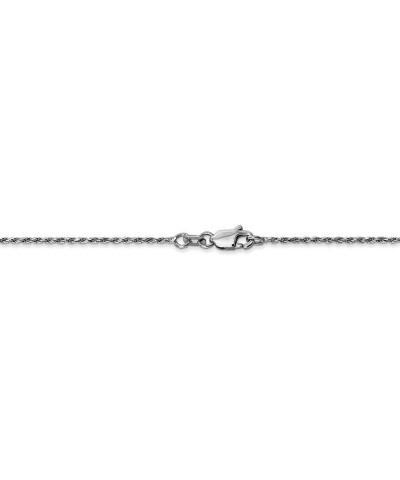 Solid 10k White Gold 1.15mm Diamond-Cut Rope Chain Necklace - with Secure Lobster Lock Clasp 8.0 Inches $121.80 Necklaces