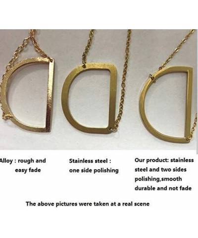 Stainless Steel Initial Letters Necklace for women and girls color gold and Silver from A-Z U-Gold $7.41 Necklaces