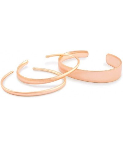 Tiana Cuff Bracelet Set Of 3 ROSE GOLD - ROSE GOLD METAL $29.40 Bracelets