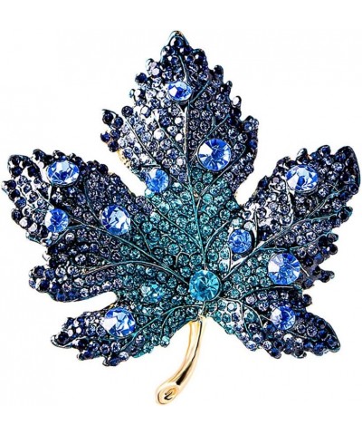 Maple Leaf Brooch Pin for Women, Rhinestone Crystal Leaf Shape Brooch Pin Premium Women Exquisite Luxury Simple Maple Leaf Br...