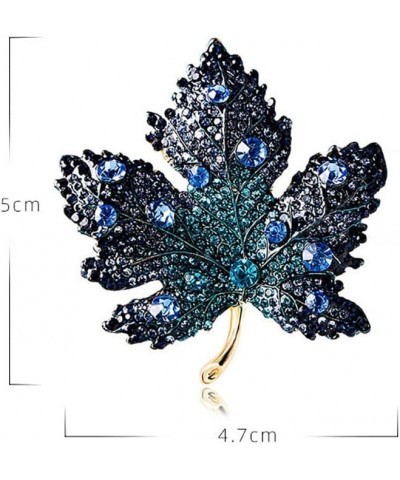 Maple Leaf Brooch Pin for Women, Rhinestone Crystal Leaf Shape Brooch Pin Premium Women Exquisite Luxury Simple Maple Leaf Br...