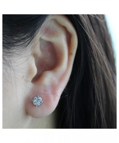 SINGLE (1 Piece) Natural Diamond Stud Earrings Set in 925 Sterling Silver for Men & Women 0.25 carats $43.95 Earrings