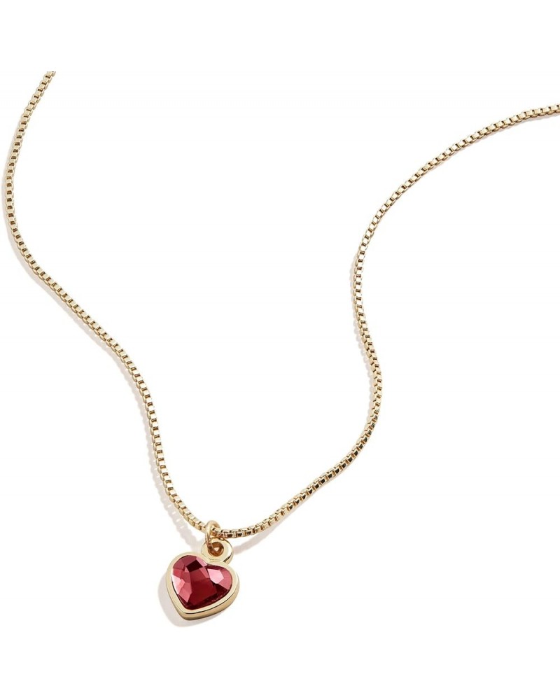 Birthstones Adjustable Necklace for Women Shiny Gold Finish January $32.43 Necklaces