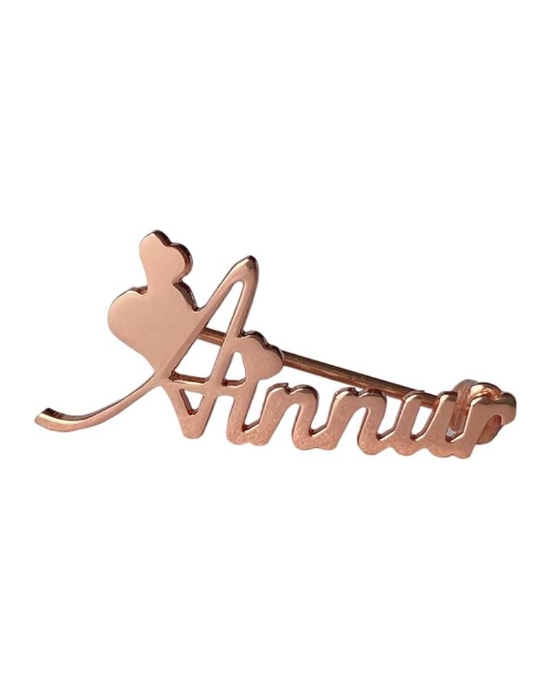 Personalized 925 Sterling Silver Custom Name Pin Monogram Initial Brooch Pins for Women Rose Gold 3 $18.44 Brooches & Pins