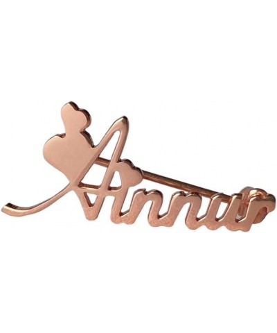 Personalized 925 Sterling Silver Custom Name Pin Monogram Initial Brooch Pins for Women Rose Gold 3 $18.44 Brooches & Pins