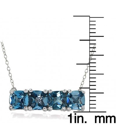 Sterling Silver London Blue Topaz Bar Necklace $23.19 Necklaces