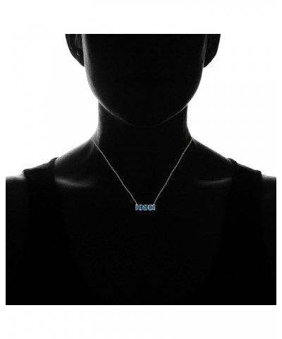 Sterling Silver London Blue Topaz Bar Necklace $23.19 Necklaces