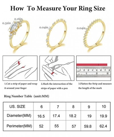 Gold Rings That Don't Tarnish Stackable Gold Rings for Women Trendy Dainty 14K Gold Stacking Cubic Zirconia Thumb Ring Set Pr...