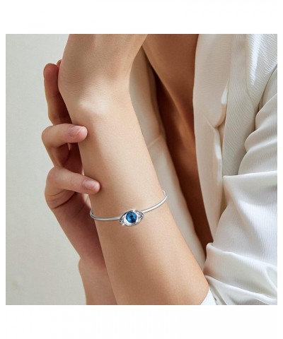 Evil Eye Beacelet for Women 18K Silver Plated Pure Crystal Blue Eye Bracelet Turkish Protection Amulet Luck Gifts Evil Eye Je...