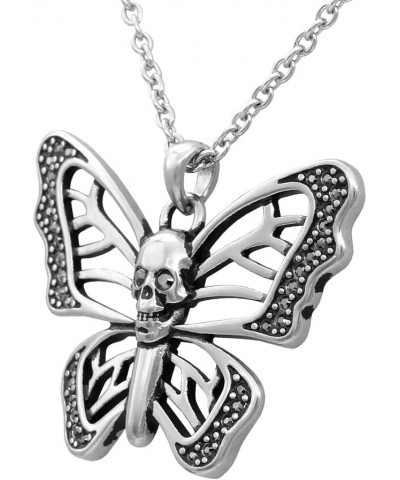 Skull Butterfly Necklace $19.92 Necklaces