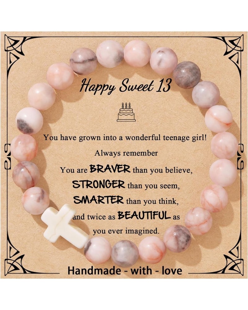 Birthday Gifts for Women Girls Natural Stones Bracelets 13 16 18 21 30 40 50 60 70 80 Year Old Happy Birthday Gifts for Girls...