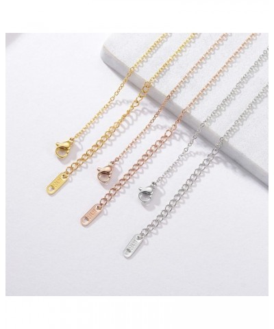 18K Gold Silver Rose Gold Plated Stainless Steel ECG Heartbeat Love ECG Necklace Female Jewelry Orange $10.25 Necklaces