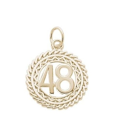 Number 48 Charm Yellow Gold $20.15 Bracelets