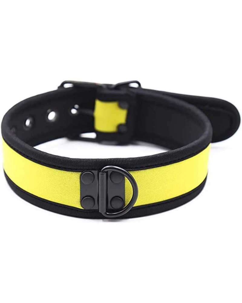 Neoprene Puppy Custom Choker Collar for Men Women Yellow $7.64 Necklaces