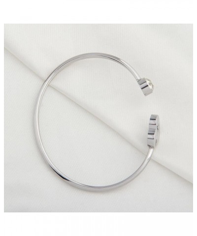 Dainty Heartbeat Stethoscope Cuff Bracelet Nursing Jewelry Nurses Week Gifts For Women Girls heartbeat bracelet 2 silver $7.4...