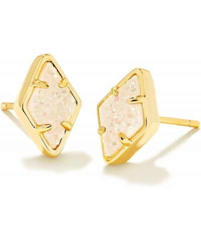 Kinsley Stud Earrings One Size Gold Iridescent Drusy $30.10 Earrings