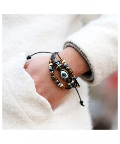 Evil Eye Bracelet for Women Blue Black Evil Eye Beaded Bracelet for Men Adjustable Red String Evil Eye Bracelets Evil Eye Pro...