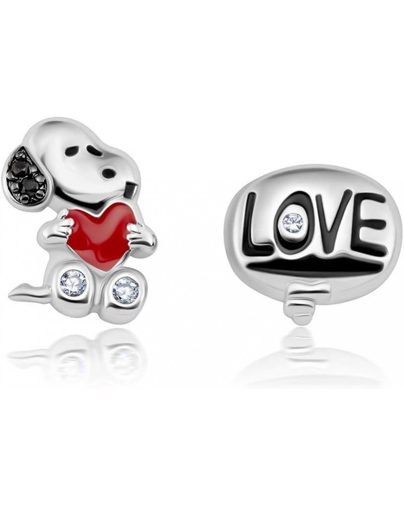 Peanuts Snoopy's Love Earrings - Silver color $13.75 Earrings