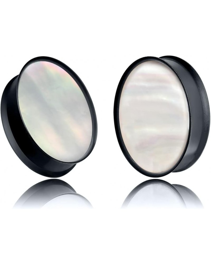 2 PCS Oval Shape Ear Plugs Tunnels Gauges for Stretched Ears - Lightweight Stainless Steel 316L Double Flared Expander Body P...