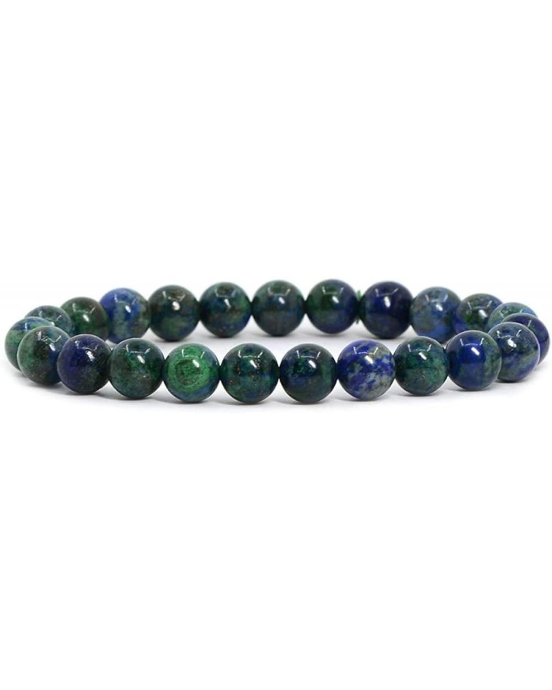 Gem Semi Precious Gemstone 8mm Round Beads Stretch Bracelet 7 Inch Unisex Lapis Chrysocolla $7.69 Bracelets