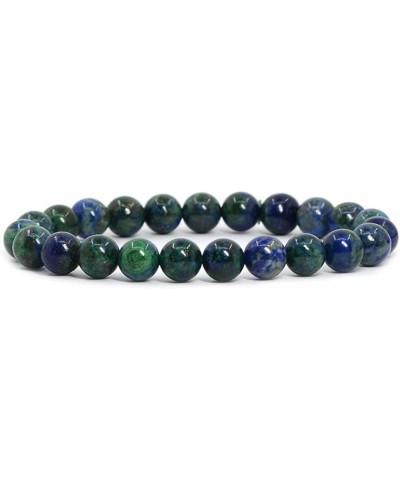 Gem Semi Precious Gemstone 8mm Round Beads Stretch Bracelet 7 Inch Unisex Lapis Chrysocolla $7.69 Bracelets