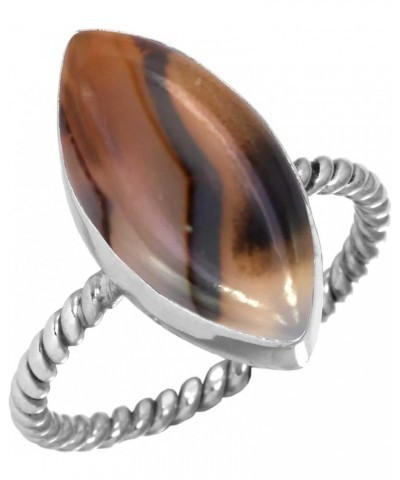 925 Sterling Silver Handmade Ring for Women 8x16 Marquoise Gemstone Fashion Jewelry for Gift (99138_R) Montana Agate $20.99 R...