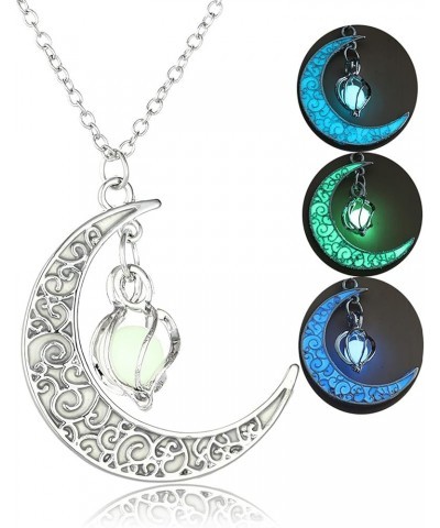 Womens Rotating Luminous Hollow Necklace Bead Jewelry Whirlwind Moon Necklaces Pendants One Size A $4.86 Necklaces