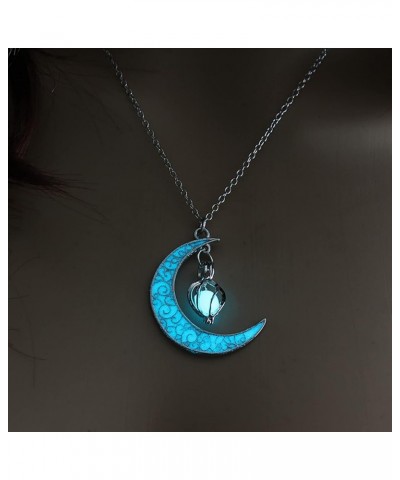 Womens Rotating Luminous Hollow Necklace Bead Jewelry Whirlwind Moon Necklaces Pendants One Size A $4.86 Necklaces