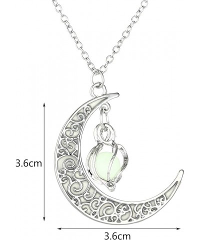 Womens Rotating Luminous Hollow Necklace Bead Jewelry Whirlwind Moon Necklaces Pendants One Size A $4.86 Necklaces