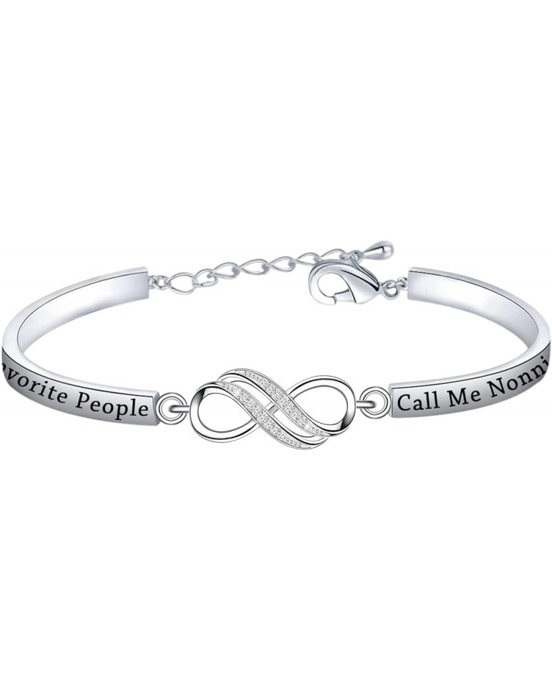 Italian Grandma Nonnie Jewelry My Favorite People Call Me Nonnie Bracelet Mother's Day Nonnie Nonna Gift Nonnie SILVER $11.17...