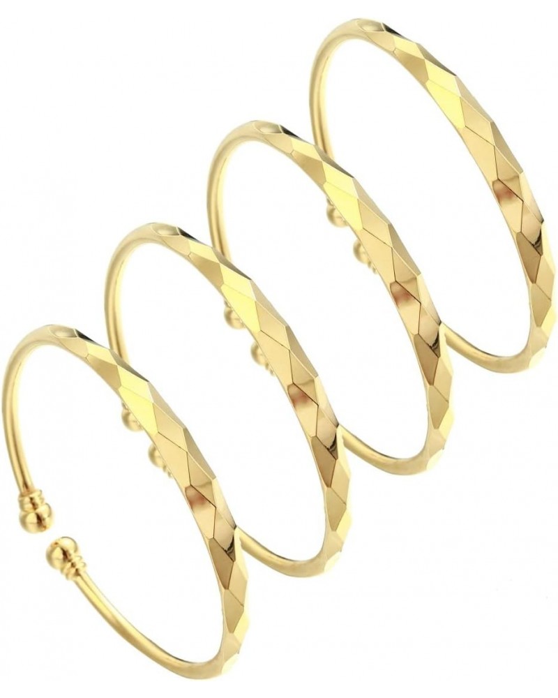 4pcs Ethiopian Jewelry Bangles Dubai Gold Jewelry Bangles For African Bangles Bracelets, G373 $11.20 Bracelets