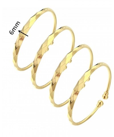 4pcs Ethiopian Jewelry Bangles Dubai Gold Jewelry Bangles For African Bangles Bracelets, G373 $11.20 Bracelets