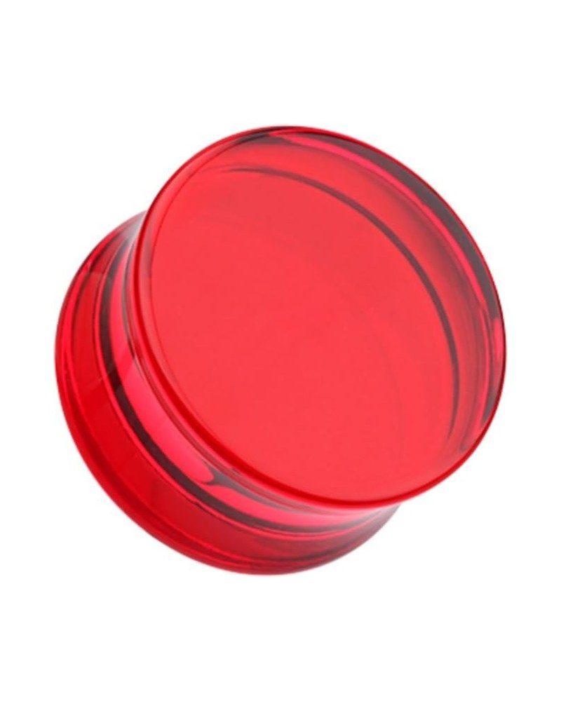 Basic Acrylic Double Flared WildKlass Ear Gauge Plug (Sold as Pairs) 9/16" (14mm) Red $9.53 Body Jewelry