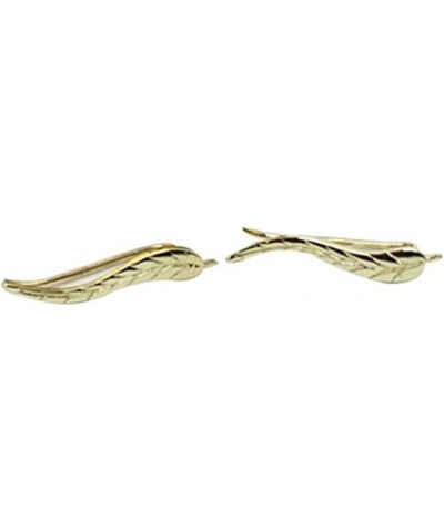 TraveT Leaf Earrings Ear Clip for Women Girls Simple Jewelry Party Gifts,Silver Golden $3.24 Earrings