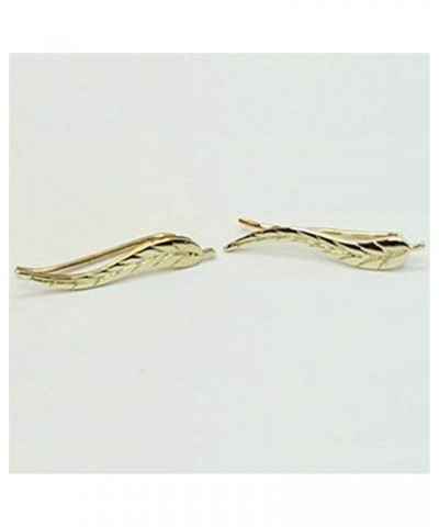 TraveT Leaf Earrings Ear Clip for Women Girls Simple Jewelry Party Gifts,Silver Golden $3.24 Earrings