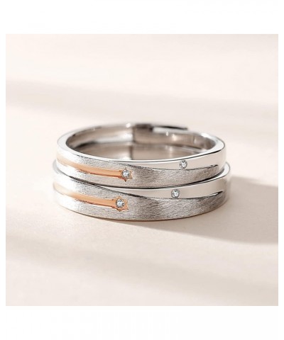 Promise Rings for Couples Wishing Meteor Sterling Silver Matching Couple Ring Wedding Band Engagement Marry Valentines Gift $...