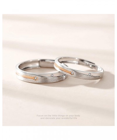 Promise Rings for Couples Wishing Meteor Sterling Silver Matching Couple Ring Wedding Band Engagement Marry Valentines Gift $...